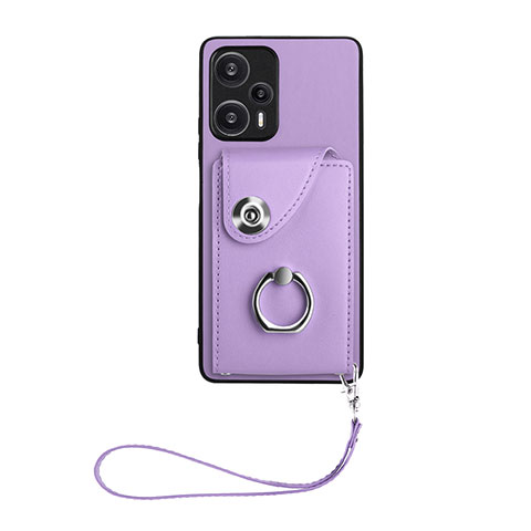 Custodia Silicone Morbida In Pelle Cover BF1 per Xiaomi Redmi Note 12 Turbo 5G Viola