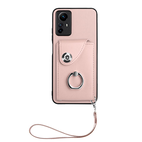 Custodia Silicone Morbida In Pelle Cover BF1 per Xiaomi Redmi Note 12S Oro Rosa