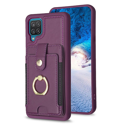 Custodia Silicone Morbida In Pelle Cover BF2 per Samsung Galaxy A12 5G Viola