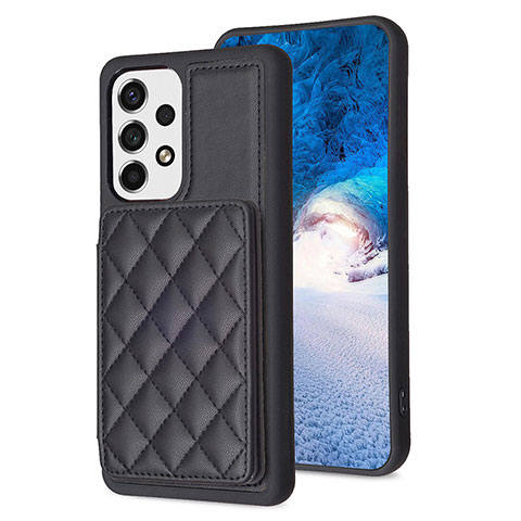 Custodia Silicone Morbida In Pelle Cover BF2 per Samsung Galaxy A53 5G Nero