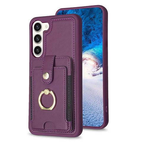 Custodia Silicone Morbida In Pelle Cover BF2 per Samsung Galaxy S22 5G Viola