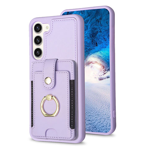 Custodia Silicone Morbida In Pelle Cover BF2 per Samsung Galaxy S22 Plus 5G Lavanda