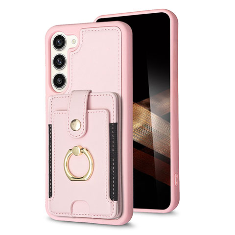 Custodia Silicone Morbida In Pelle Cover BF2 per Samsung Galaxy S25 5G Oro Rosa