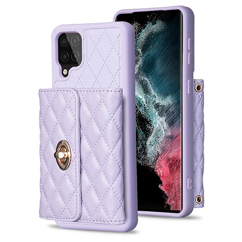 Custodia Silicone Morbida In Pelle Cover BF3 per Samsung Galaxy A12 Lavanda