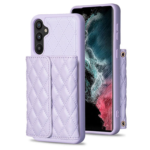 Custodia Silicone Morbida In Pelle Cover BF3 per Samsung Galaxy A34 5G Lavanda