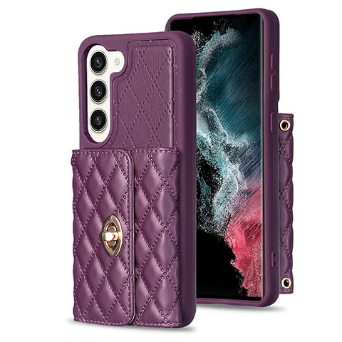 Custodia Silicone Morbida In Pelle Cover BF3 per Samsung Galaxy S23 Plus 5G Viola