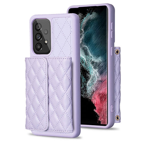 Custodia Silicone Morbida In Pelle Cover BF4 per Samsung Galaxy A53 5G Lavanda