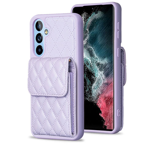 Custodia Silicone Morbida In Pelle Cover BF4 per Samsung Galaxy A54 5G Lavanda