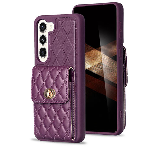 Custodia Silicone Morbida In Pelle Cover BF4 per Samsung Galaxy S24 5G Viola