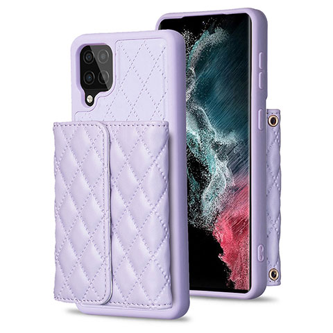 Custodia Silicone Morbida In Pelle Cover BF5 per Samsung Galaxy A12 Nacho Lavanda