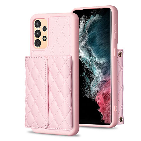 Custodia Silicone Morbida In Pelle Cover BF5 per Samsung Galaxy A13 4G Oro Rosa