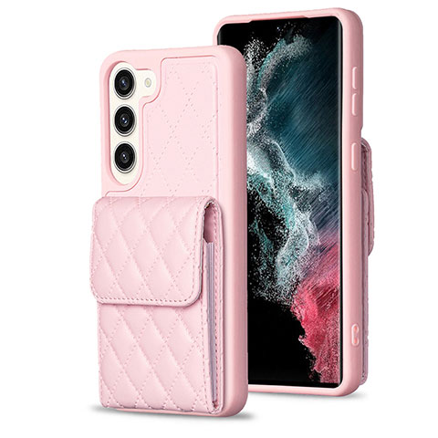 Custodia Silicone Morbida In Pelle Cover BF5 per Samsung Galaxy S22 Plus 5G Oro Rosa