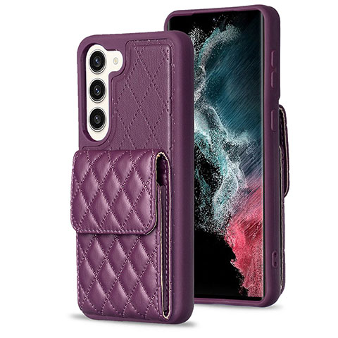 Custodia Silicone Morbida In Pelle Cover BF5 per Samsung Galaxy S23 5G Viola