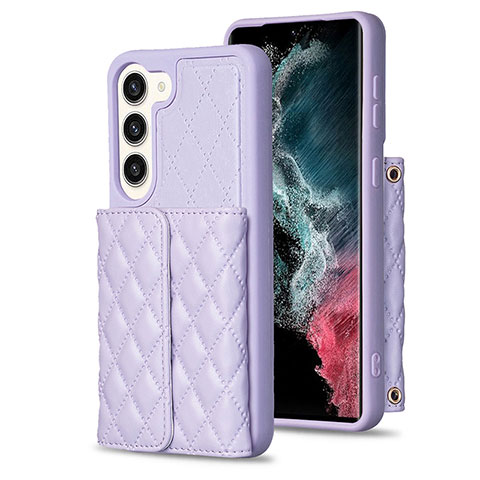 Custodia Silicone Morbida In Pelle Cover BF6 per Samsung Galaxy S23 5G Lavanda