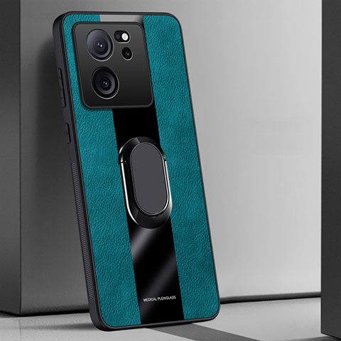 Custodia Silicone Morbida In Pelle Cover con Magnetico Anello Supporto PB1 per Xiaomi Redmi K60 Ultra 5G Verde