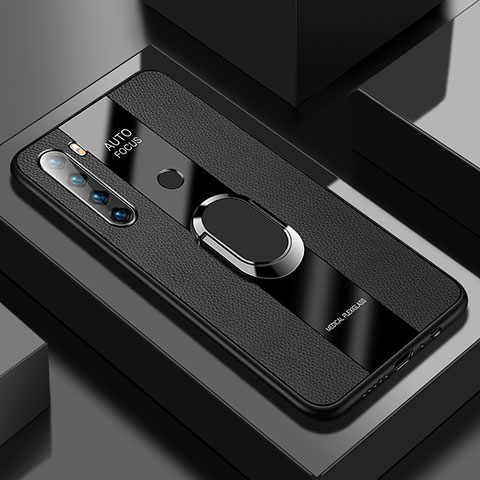Custodia Silicone Morbida In Pelle Cover con Magnetico Anello Supporto PB1 per Xiaomi Redmi Note 8 (2021) Nero
