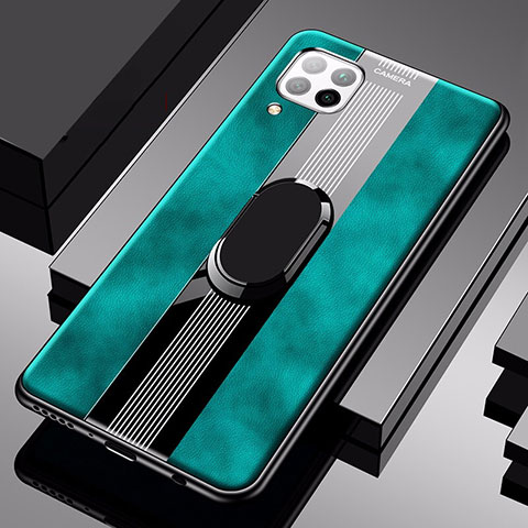 Custodia Silicone Morbida In Pelle Cover con Magnetico Anello Supporto per Huawei Nova 7i Verde