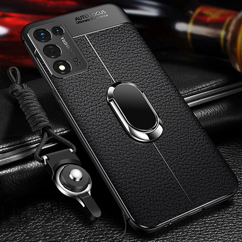 Custodia Silicone Morbida In Pelle Cover con Magnetico Anello Supporto per Oppo K9S 5G Nero