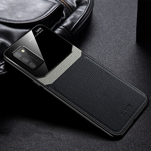Custodia Silicone Morbida In Pelle Cover con Magnetico FL1 per Samsung Galaxy A03s Nero