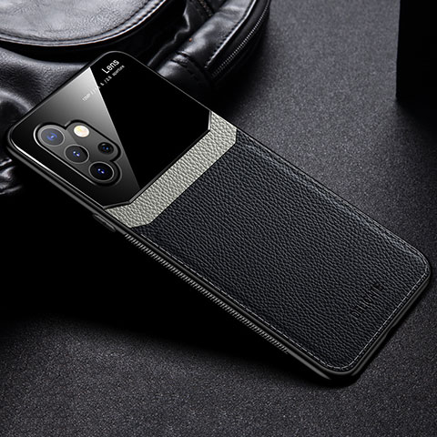 Custodia Silicone Morbida In Pelle Cover con Magnetico FL1 per Samsung Galaxy A32 4G Nero