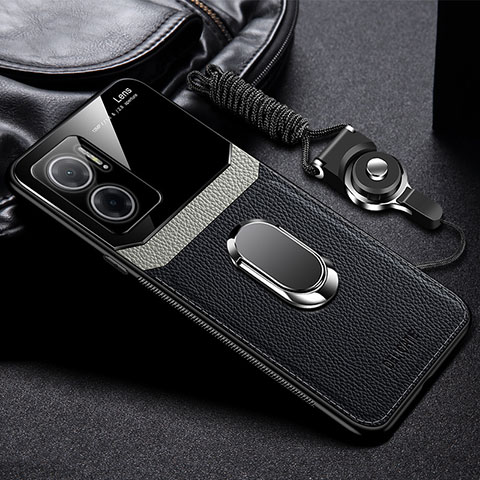 Custodia Silicone Morbida In Pelle Cover con Magnetico FL2 per Xiaomi Redmi 11 Prime 5G Nero