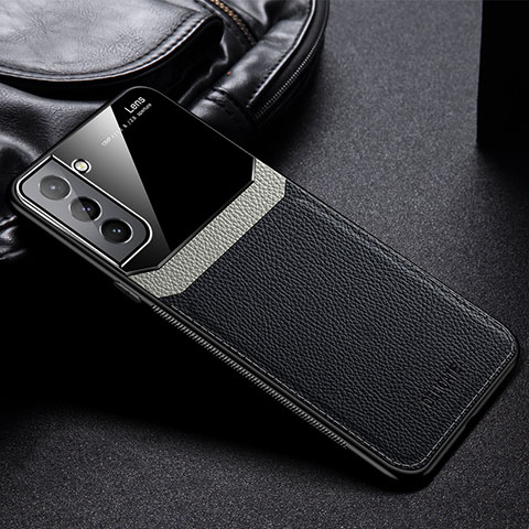 Custodia Silicone Morbida In Pelle Cover con Magnetico per Samsung Galaxy S22 Plus 5G Nero