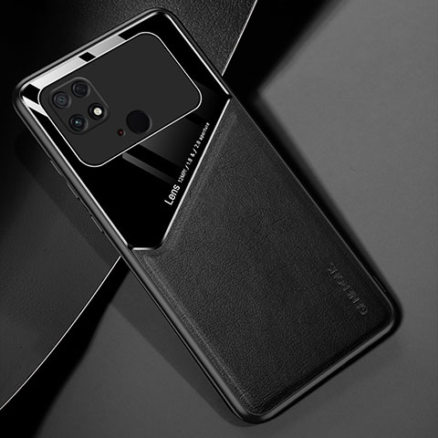 Custodia Silicone Morbida In Pelle Cover con Magnetico per Xiaomi Poco C40 Nero