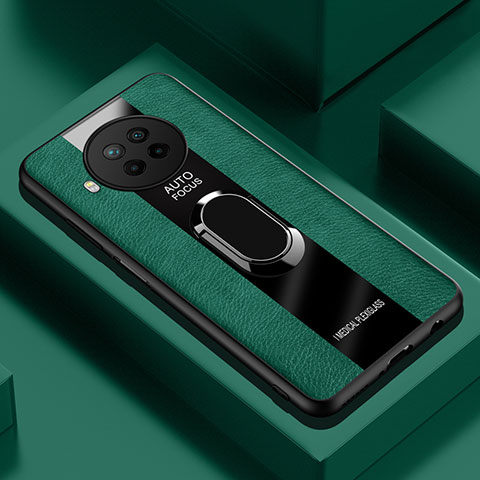 Custodia Silicone Morbida In Pelle Cover con Magnetico S01 per Xiaomi Mi 10i 5G Verde