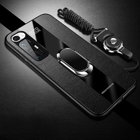 Custodia Silicone Morbida In Pelle Cover con Magnetico S01 per Xiaomi Mi 10S 5G Nero