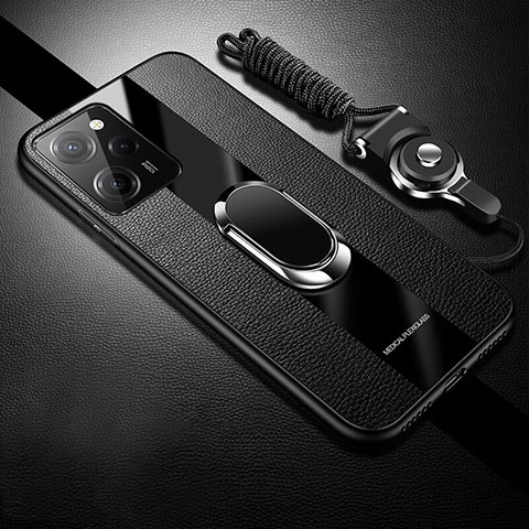 Custodia Silicone Morbida In Pelle Cover con Magnetico S01 per Xiaomi Redmi Note 12 Pro Speed 5G Nero