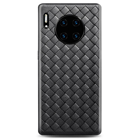 Custodia Silicone Morbida In Pelle Cover D01 per Huawei Mate 30 Pro 5G Nero