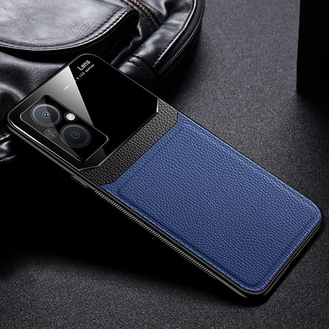 Custodia Silicone Morbida In Pelle Cover FL1 per Oppo F21s Pro 5G Blu