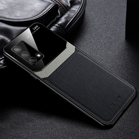 Custodia Silicone Morbida In Pelle Cover FL1 per Oppo Reno6 Lite Nero