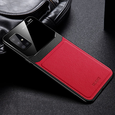 Custodia Silicone Morbida In Pelle Cover FL1 per Samsung Galaxy M31s Rosso