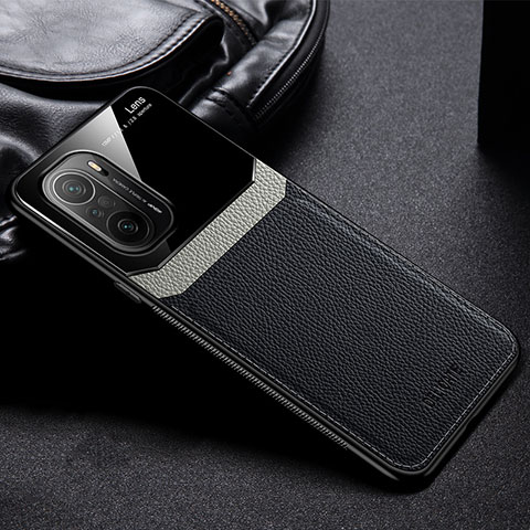 Custodia Silicone Morbida In Pelle Cover FL1 per Xiaomi Mi 11X 5G Nero