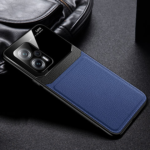 Custodia Silicone Morbida In Pelle Cover FL1 per Xiaomi Poco X4 GT 5G Blu