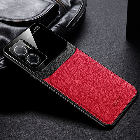 Custodia Silicone Morbida In Pelle Cover FL1 per Xiaomi Redmi 11 Prime 5G Rosso