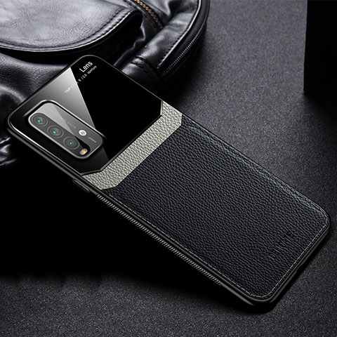 Custodia Silicone Morbida In Pelle Cover FL1 per Xiaomi Redmi 9T 4G Nero