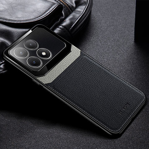 Custodia Silicone Morbida In Pelle Cover FL1 per Xiaomi Redmi K70 5G Nero