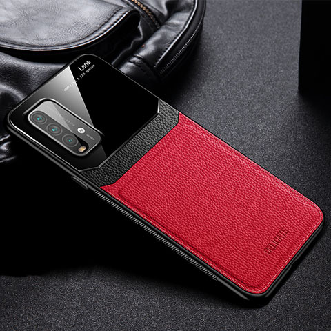 Custodia Silicone Morbida In Pelle Cover FL1 per Xiaomi Redmi Note 9 4G Rosso