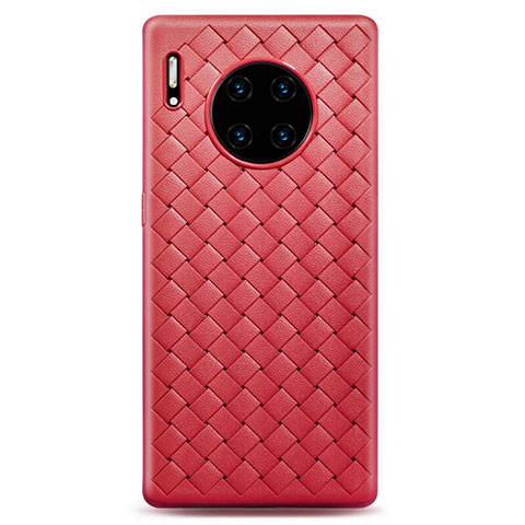 Custodia Silicone Morbida In Pelle Cover H01 per Huawei Mate 30E Pro 5G Rosso