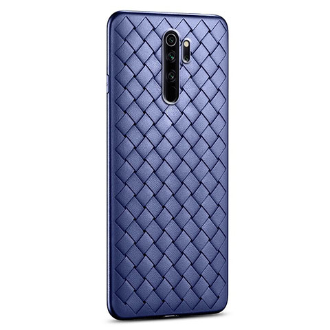 Custodia Silicone Morbida In Pelle Cover H01 per Xiaomi Redmi Note 8 Pro Blu