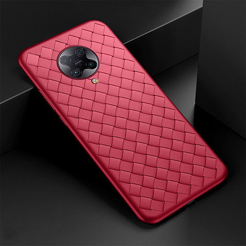 Custodia Silicone Morbida In Pelle Cover H02 per Xiaomi Redmi K30 Pro 5G Rosso