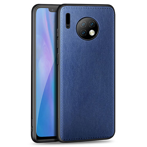 Custodia Silicone Morbida In Pelle Cover H03 per Huawei Mate 30 5G Blu