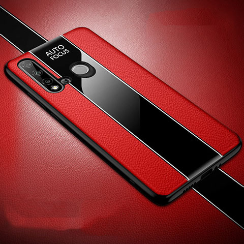 Custodia Silicone Morbida In Pelle Cover H03 per Huawei P20 Lite (2019) Rosso