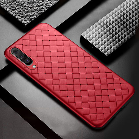 Custodia Silicone Morbida In Pelle Cover H03 per Samsung Galaxy A70 Rosso