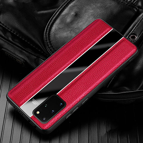 Custodia Silicone Morbida In Pelle Cover H03 per Samsung Galaxy S20 Plus 5G Rosso