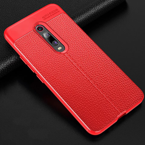 Custodia Silicone Morbida In Pelle Cover H03 per Xiaomi Mi 9T Rosso