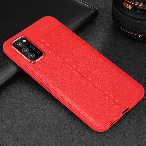 Custodia Silicone Morbida In Pelle Cover H05 per Huawei Honor V30 5G Rosso