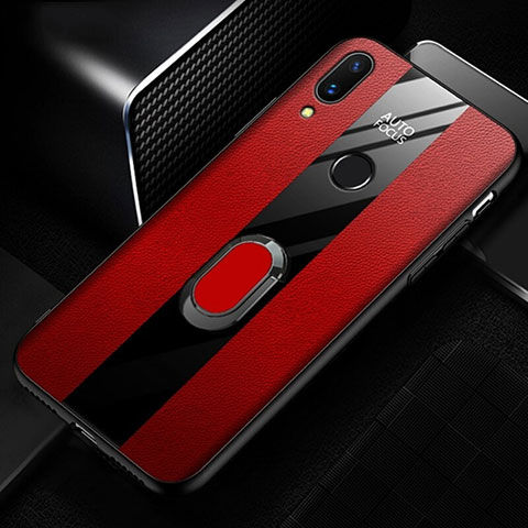 Custodia Silicone Morbida In Pelle Cover L01 per Huawei P20 Lite Rosso